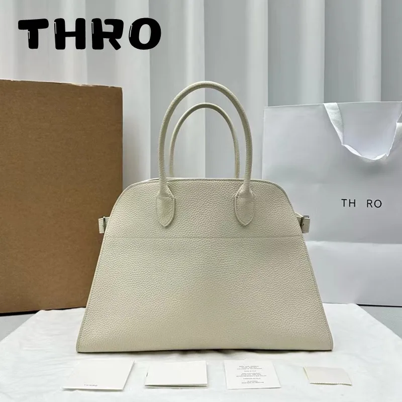 

TH RO Women's 15 inch and 17 inch White Litchi Silver Hardware Accessories High Quality Large Capacity Top Quality Handbags