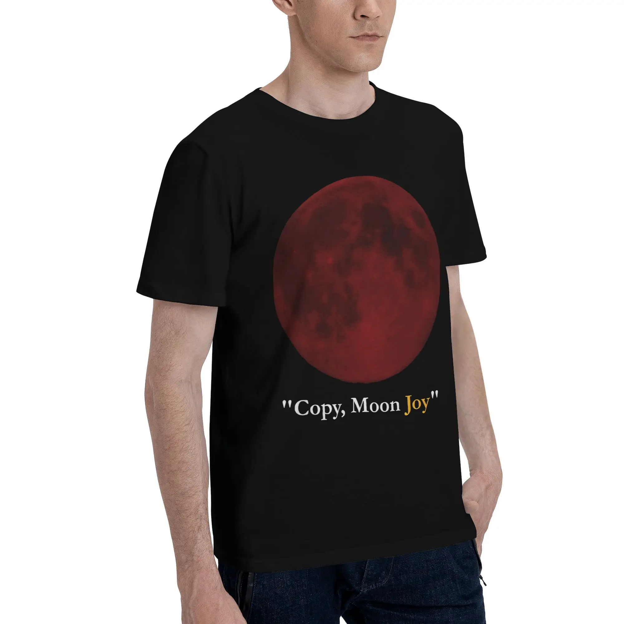 Copy Moon Joy 9 Novelty 100% Cotton T-Shirt  Tees Tops For Men