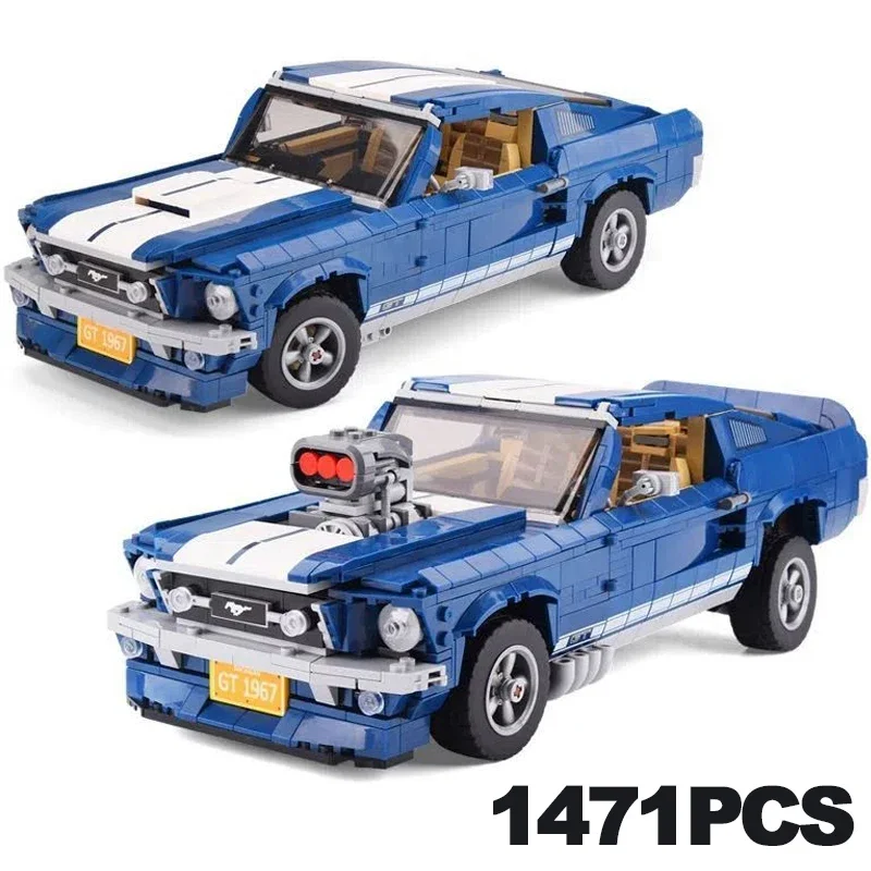 

Технический MOC 10265 Forded Mustang Muscle, спортивный автомобиль, строительный блок, модель гоночного автомобиля, сборка игрушечных кирпичей для детей, подарки для взрослых
