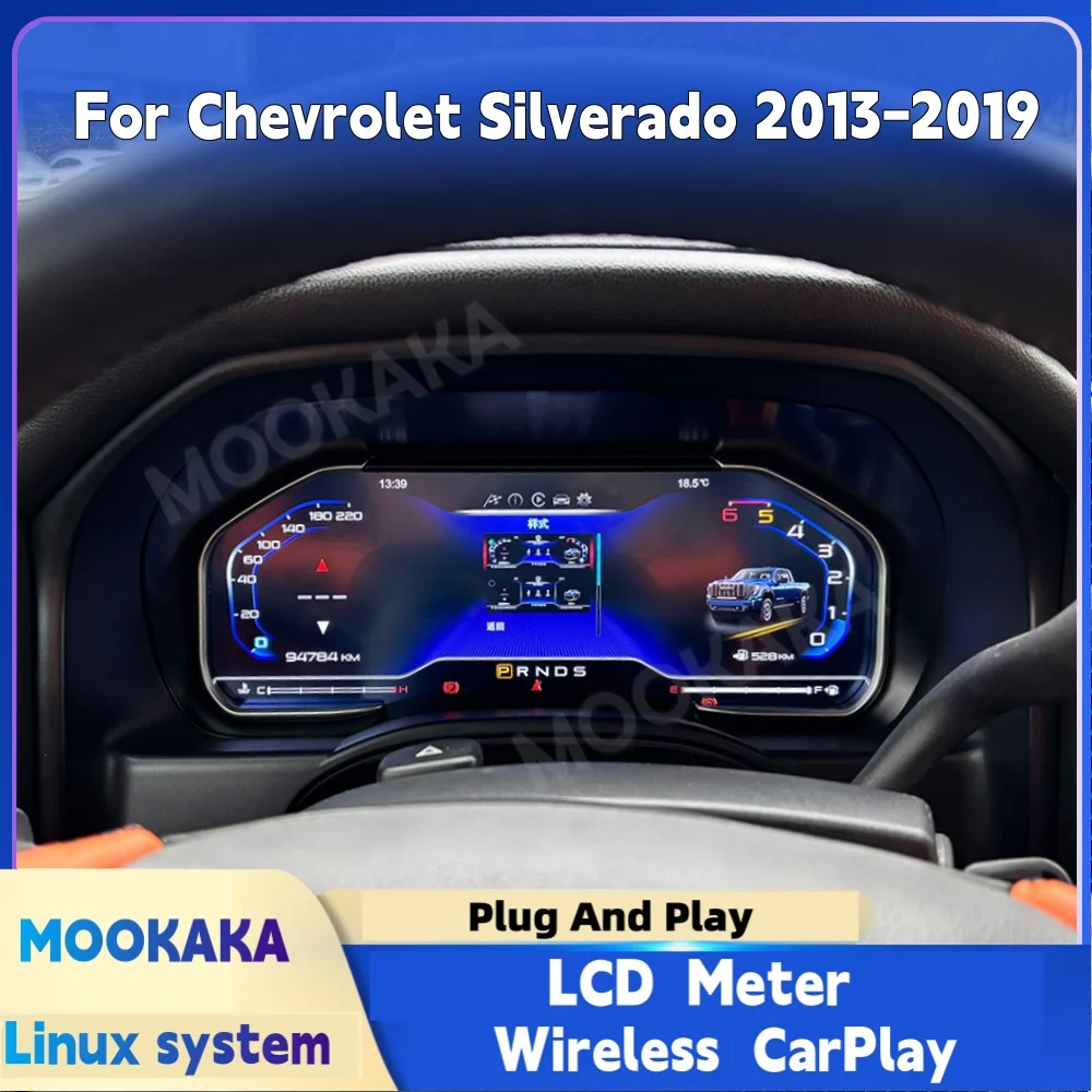Digital Dashboard For Chevrolet Silverado 2013~2019 Car Cluster LCD Meter Virtual Cockpit Digital Instrument Panel Head Unit