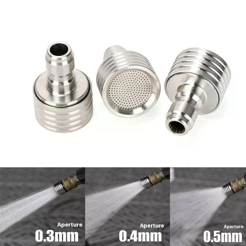 High Pressure 1/4 Interface Quick Connect Water Sprinkler Washing Nozzle Stainless Steel Shower Blades Wash Cars Irrigation Tool