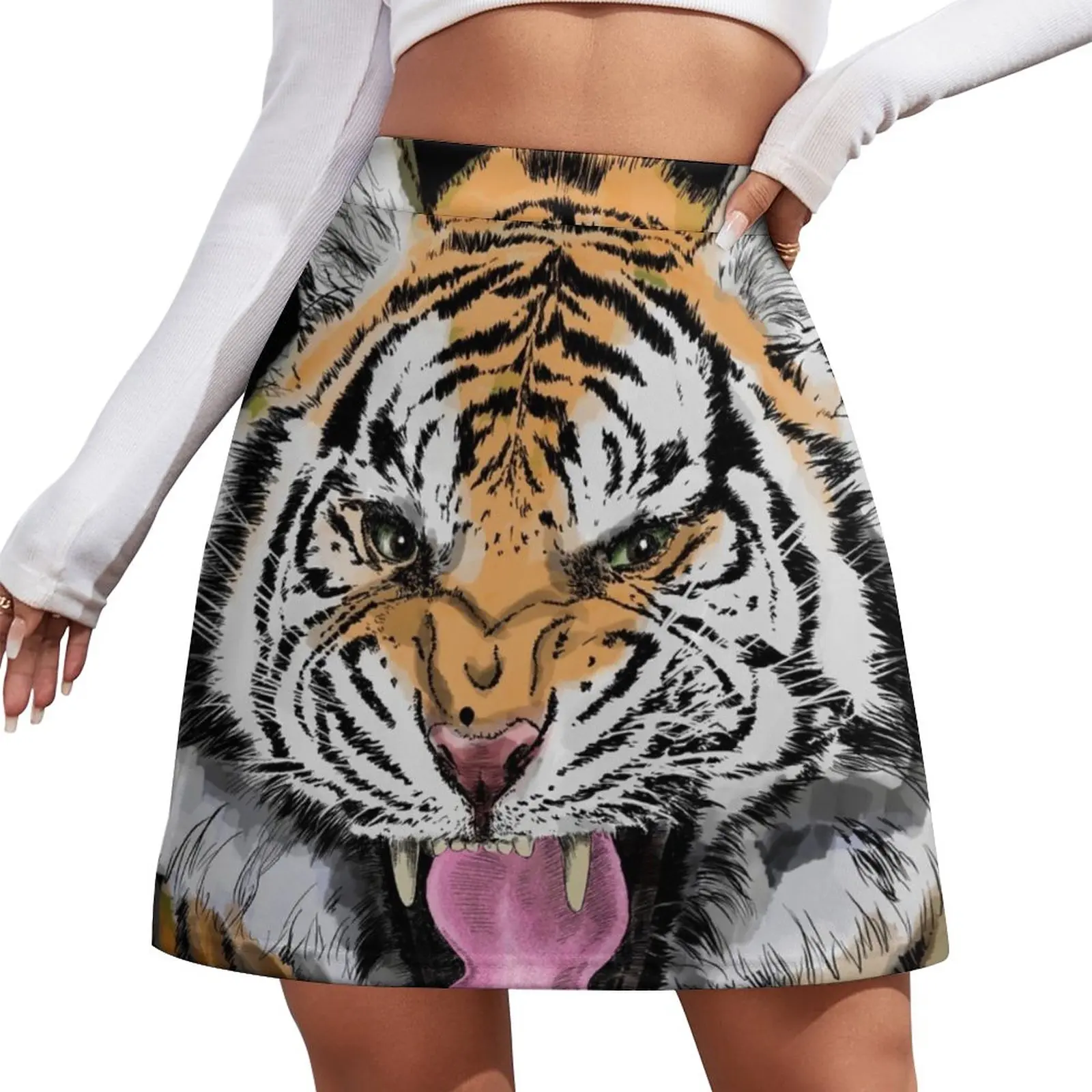 tiger Mini Skirt skirts for womans midi skirt for women