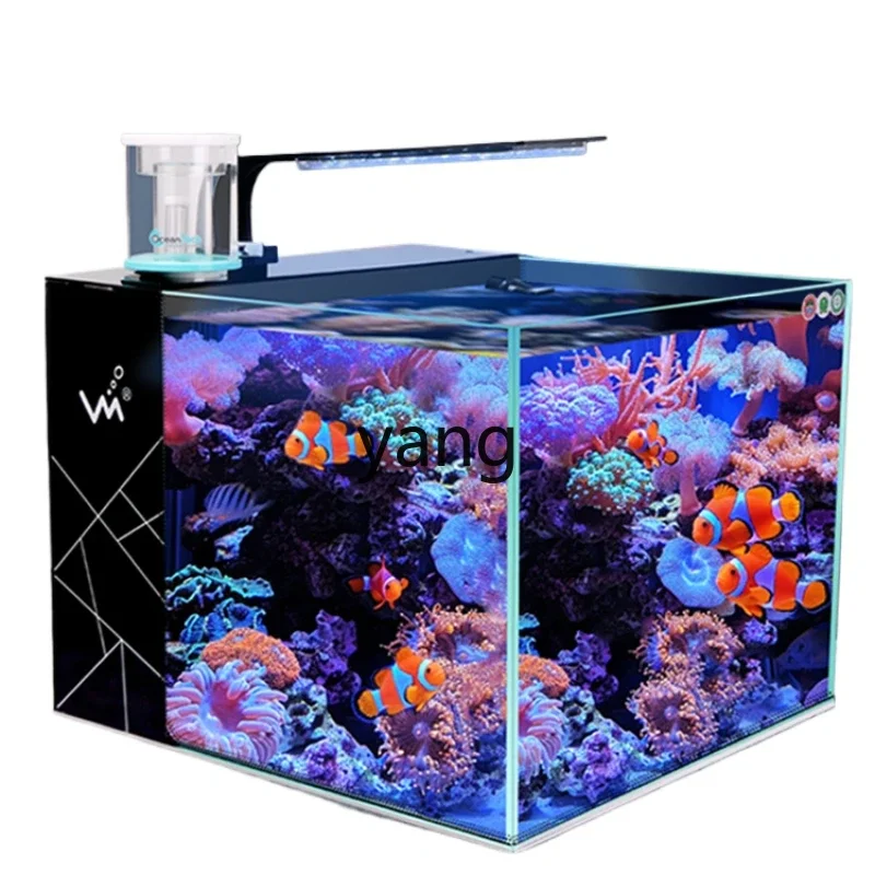 

yjq Small Desktop Back Filter Self-Circulating Filter Bedroom Living Room Home Sea Water Aquarium Glass Fish Tank