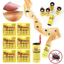 4-40Rolls Fly Sticky Paper Strong Glue Strip Flying Insect Bug Mosquitos Catcher Double Sided Flying Insect Catching Pest Contro