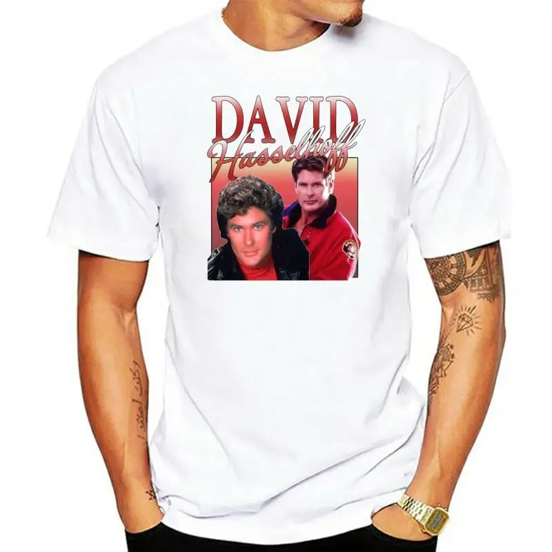 David Hasselhoff T Shirt 90s Homage Mich Vintage Knight Rider Baywatch Night   Cool Casual pride t shirt men Unisex New