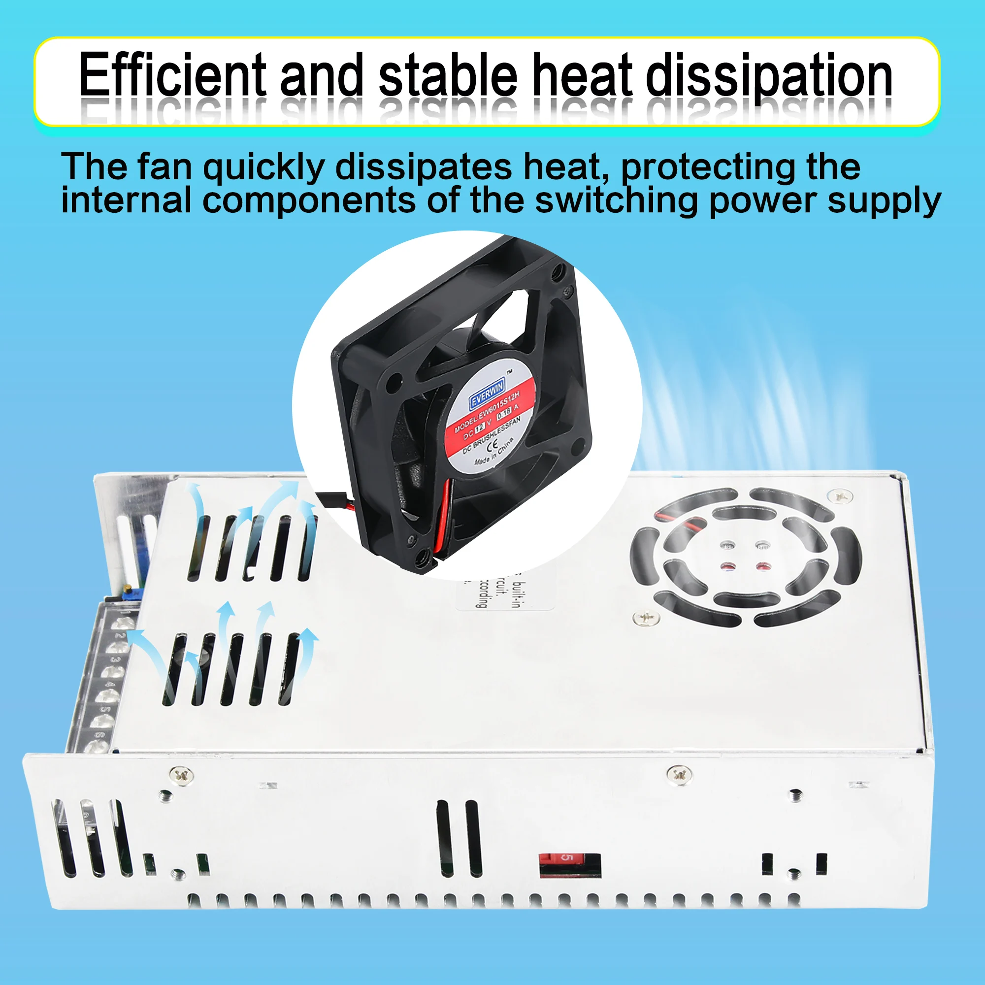 

Импульсный источник питания MZMW MS600 400 Вт, 60 В/70 В, 600 Вт, 48 В/72 В, регулируемое напряжение, один выход, рассеивание тепла