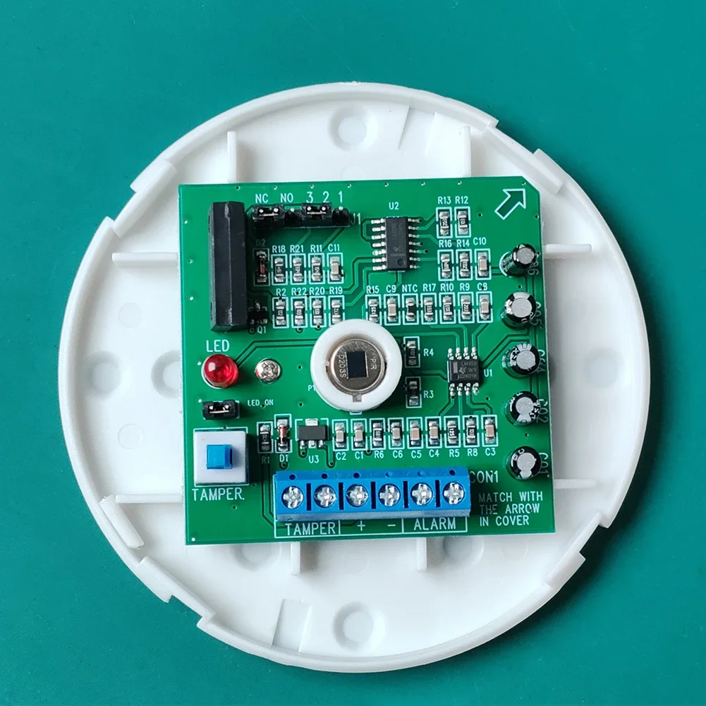 12V Wired PIR Motion Sensor Ceiling Detector 360 Degree Infrared Movement Detection N.O N.C Signal Output Link Wire Alarm System
