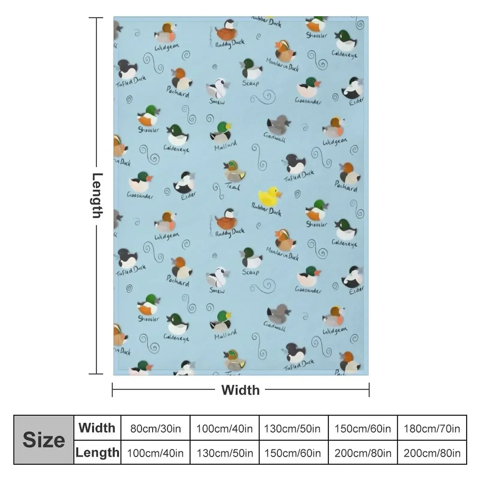 British Ducks Pattern Throw Blanket sofa bed Single Soft Warm Thermal Giant Sofa Blankets