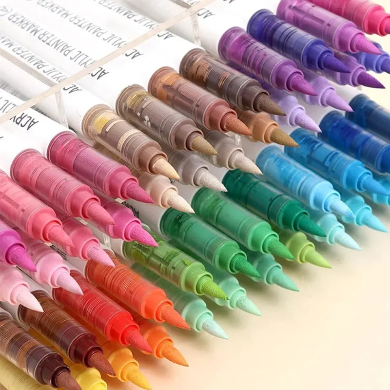 

Набор из 9 акриловых маркеров с мягким наконечником для рисования и живописи, художественные принадлежности для DIY и ручной росписи