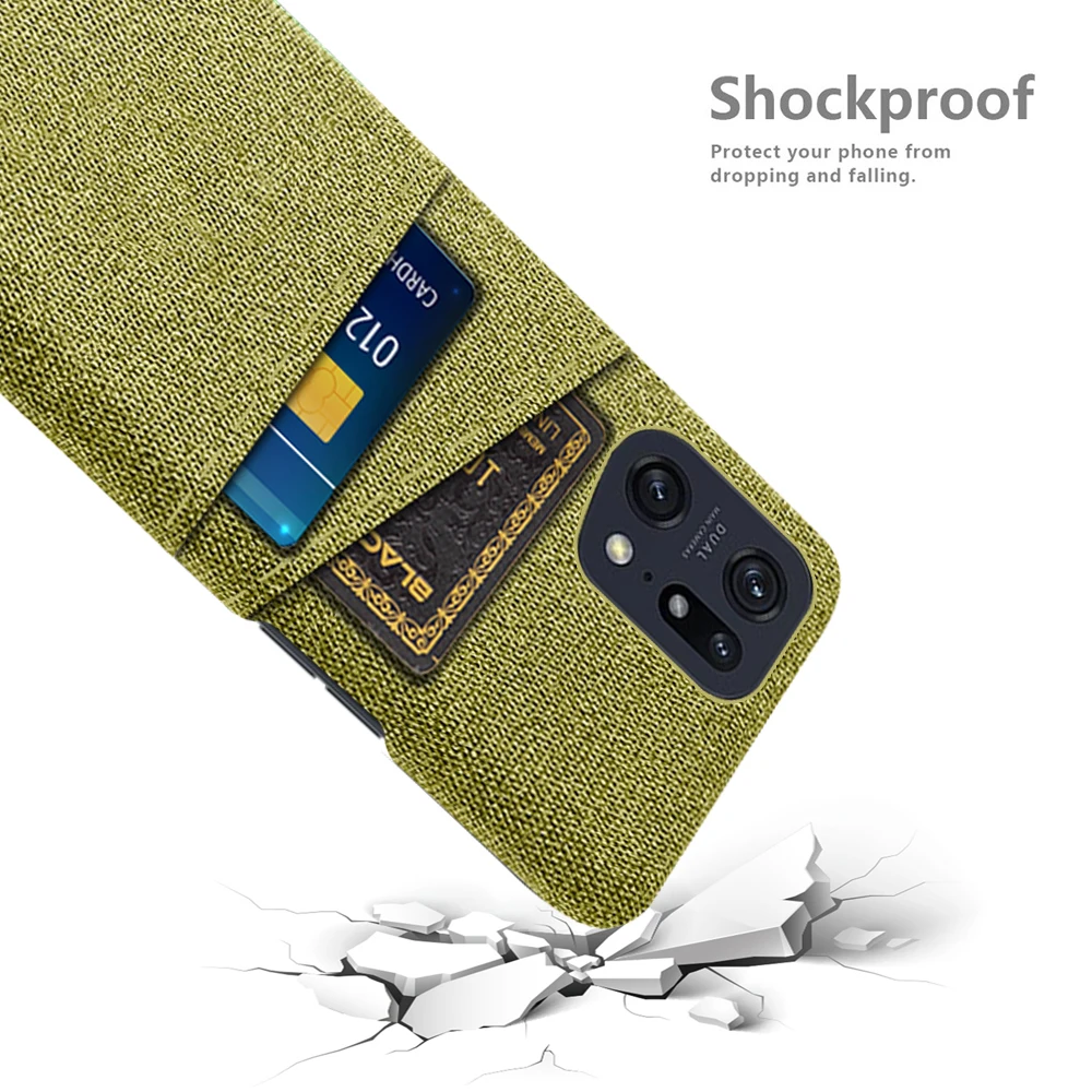 For OPPO Find X5 Pro Case OPPO Find X3 X5 Pro Cover Cases Dual Card Fabric Cloth Luxury Business Coque For OPPO Find X5 Pro Capa
