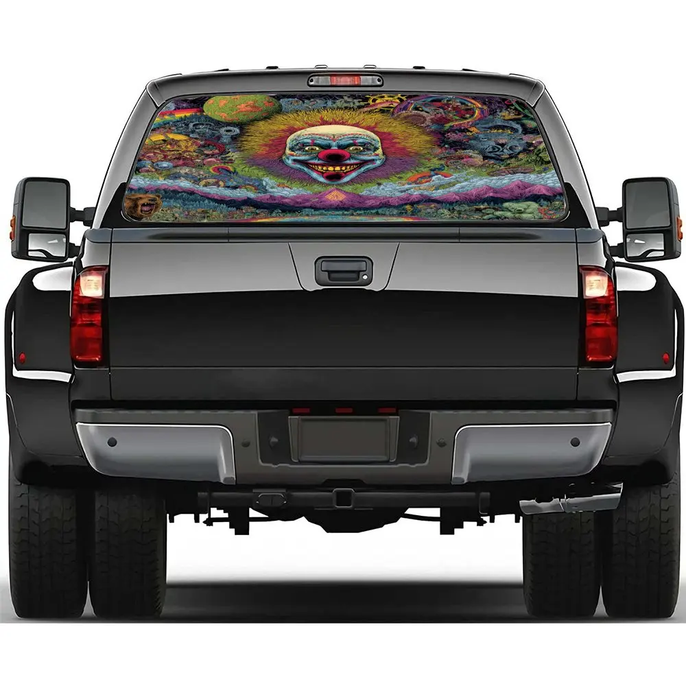

Circus clown PVC material self-adhesive waterproof car rear window sticker, easy to paste without falling off, waterproof and li