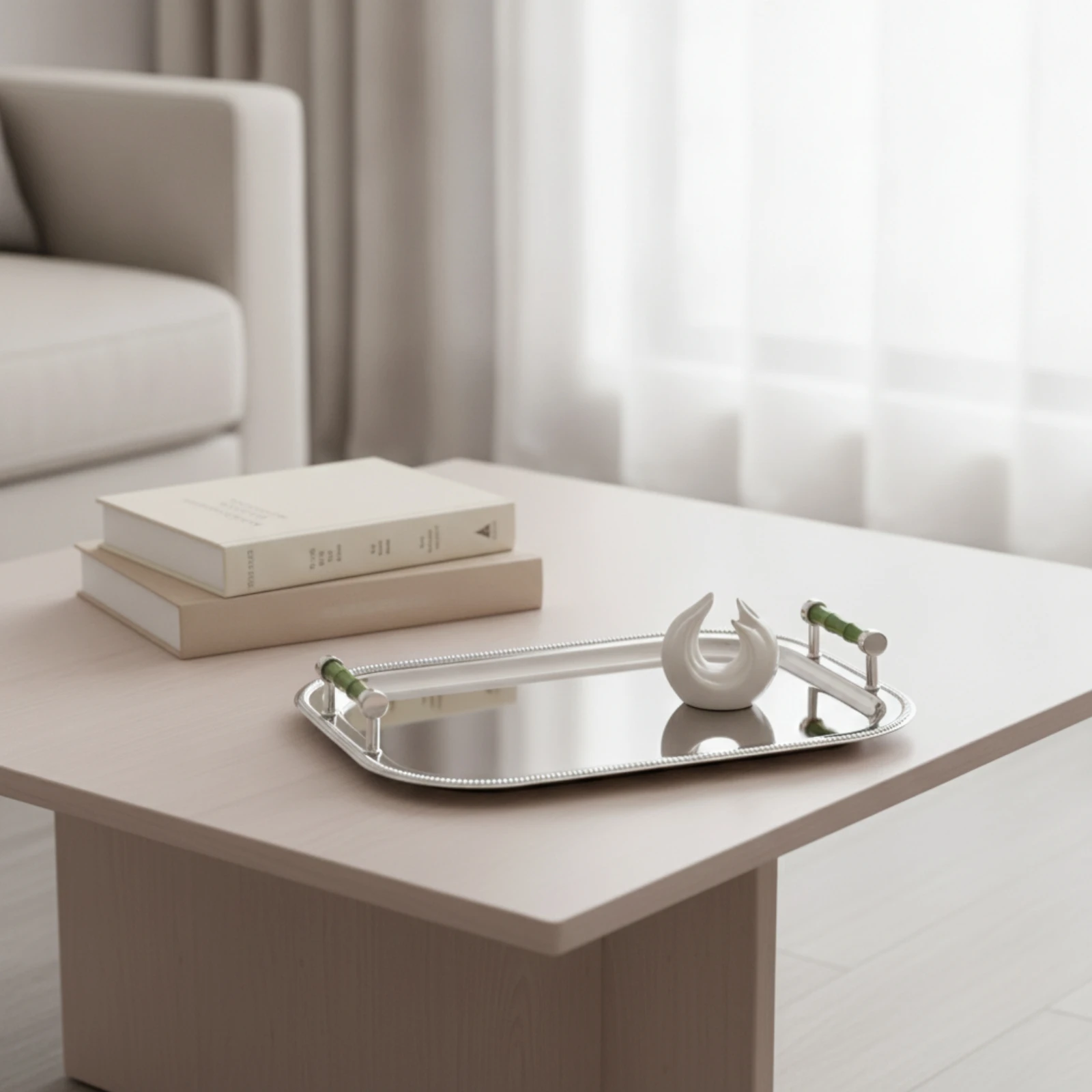 Stainless Steel Tray with Handles Decorative Rectangular Tray with Handles Rust-Resistant Versatile for Dining Table, Vanity