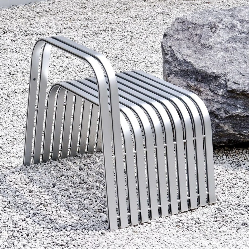 

Nordic Korean minimalist outdoor tables, chairs and stools, carbon steel courtyard