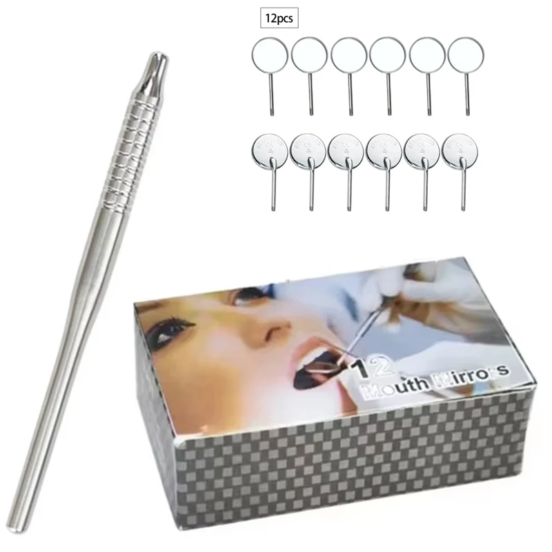 

Стоматологическое зеркало для рта, 12 шт., 5 # Противотуманная передняя поверхность для зубов стоматолога, инструменты для ухода за полостью рта, оборудование диаметром 2,2 см