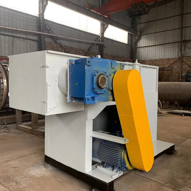 Fully Automatic Single-Axis Shredding Machine Plastic Pipe Solid Waste Garbage Small Rubber Crusher Equipment Factory