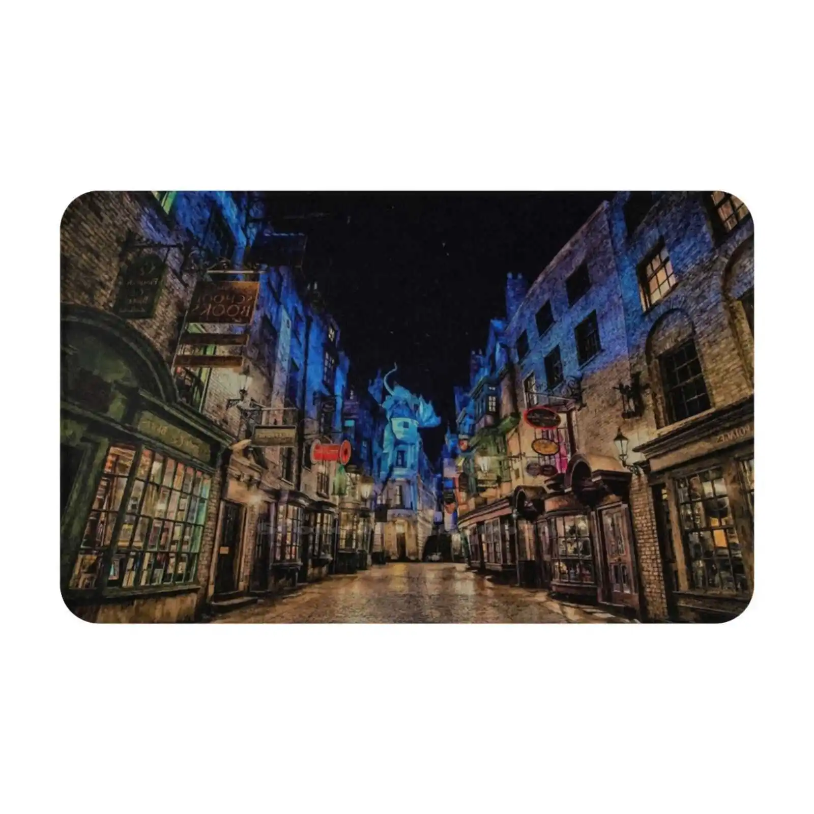 Alley Soft Foot Pad Room Goods Rug Carpet Diagon Alley Diagonal Classic Only Happy Cute Colorful Peace Coffee Street Stores