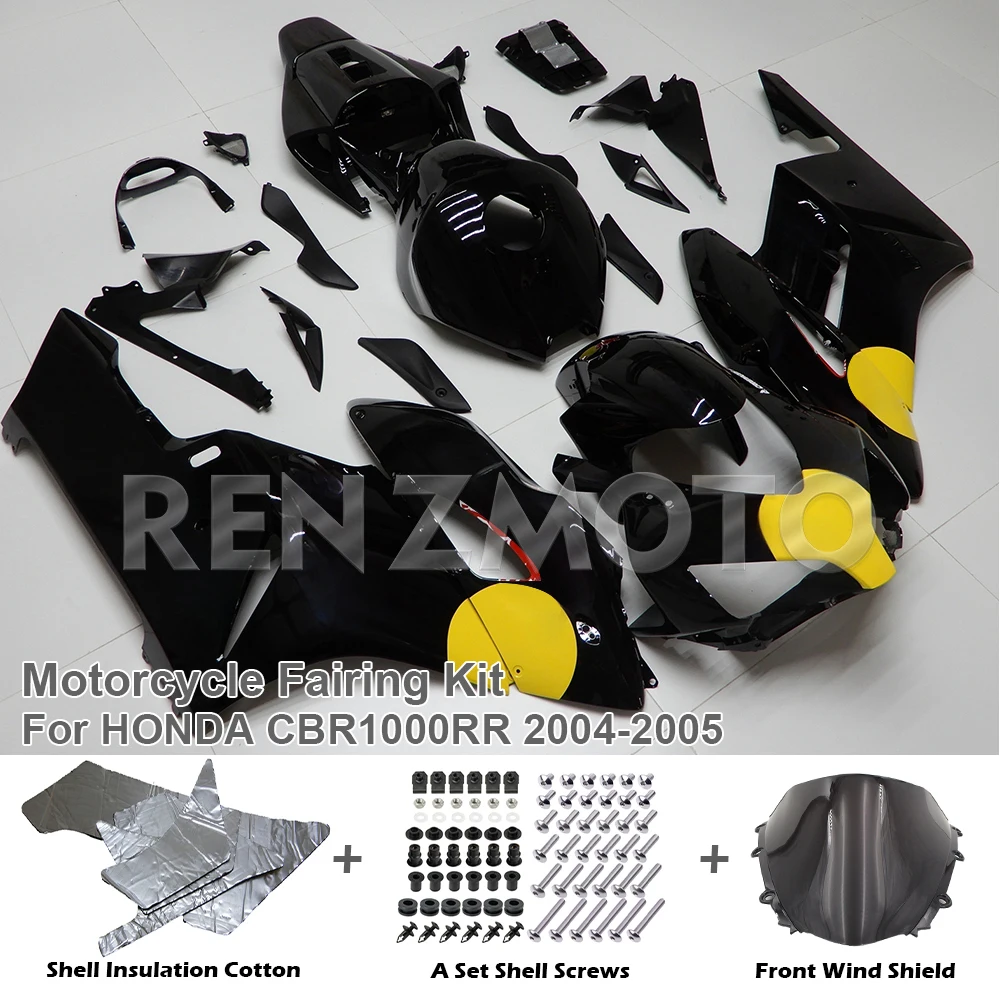 

Комплект обтекателя мотоцикла для Honda CBR1000RR 2004 2005, корпус CBR1000RR 04 05, впрыск 1000RR, усовершенствованная крышка, черный, красный