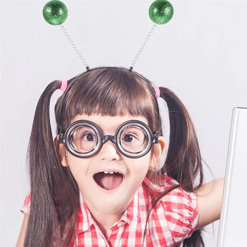 Alien Antenna Green Headband Cosplay Hoop Eyes Hair Korean Version Of The Cute Quirky Creative Long Tentacles Snail Two Hairband