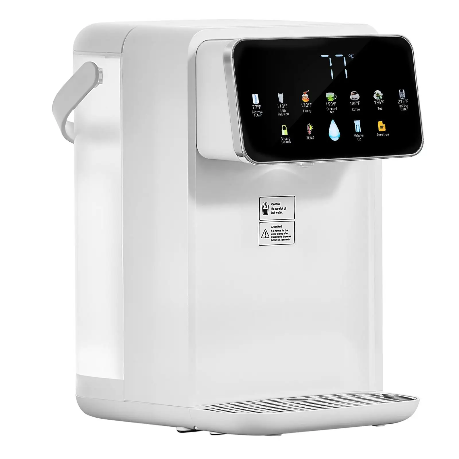 Instant Hot Water Dispenser Countertop Boiling Water Dispenser with 7 Adjustable Temperatures and 7 Water Volumes 118oz Removable Water Tank Quick Heating Touchscreen Child Lock for home