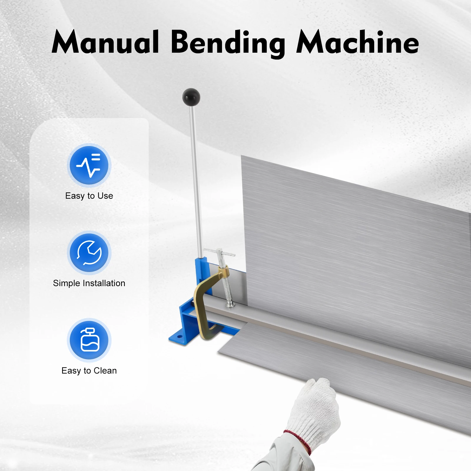 0-90° Metal Sheet Bender, Sheet Metal Bending Tool, Manual Sheet Bending Machine 30cm/11.81in
