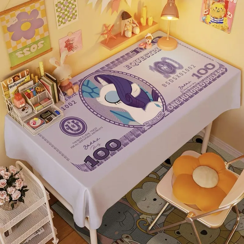 My Little Pony anime cartoon tablecloth Pinkie Pie Twilight Sparkle kawaii girly heart bedroom desk mat coffee table tablecloth