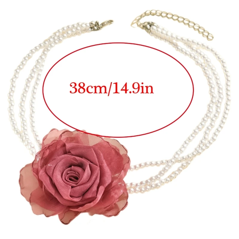 652f Colar pérolas multicamadas