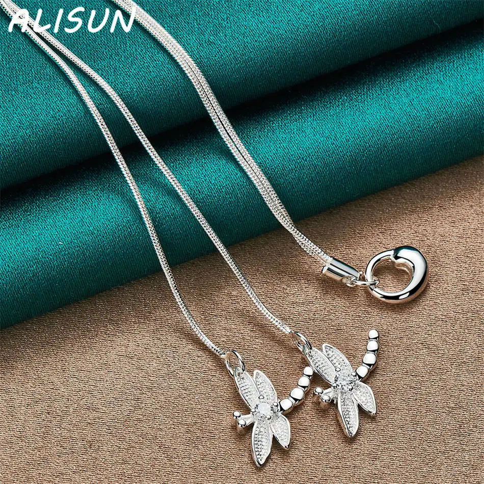 

ALISUN 925 Sterling Silver 45cm Dragonfly Pendant Necklace For Women Creativity Gifts Street All-match Party And Daily Wear