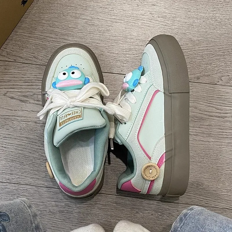 

Sweet Hangyodon аниме Kawaii Sanrio Ins модные кроссовки для девочек милые повседневные туфли с героями мультфильмов милые подарки для девочек
