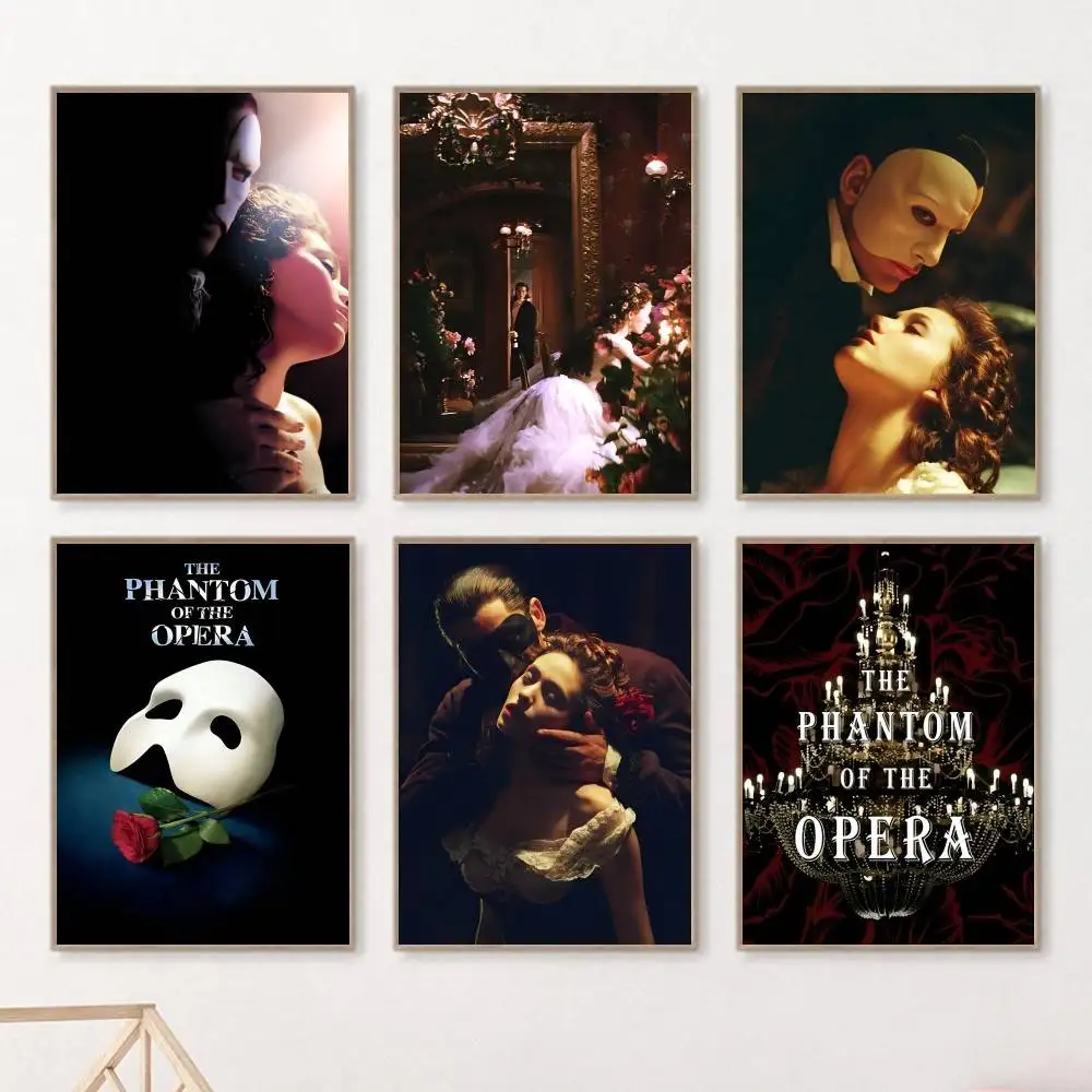 Classic Movie The P-Phantom of The O-Opera Poster Fancy Wall Sticker for Living Room Bar Decoration Wall Decor