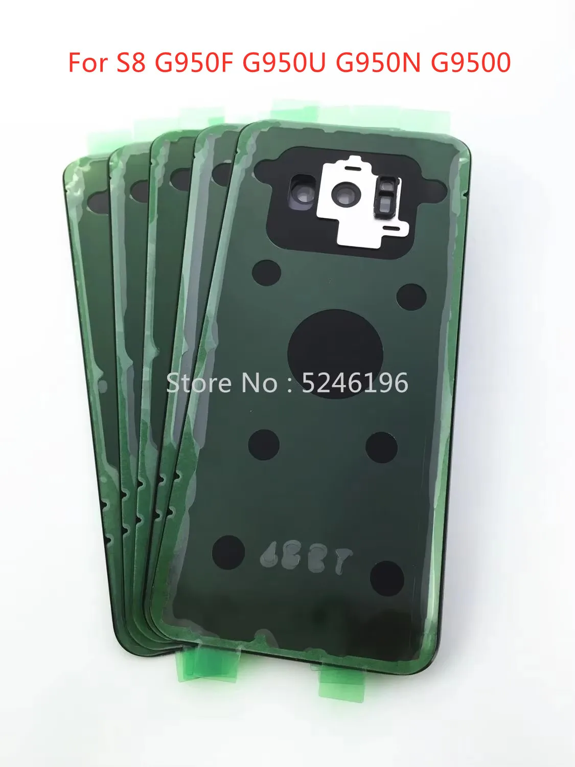 1pcs Battery Rear Glass Back Cover Camera Glass Lens Frame For S8 G950F G950U G950N G9500 G950D Replace Part