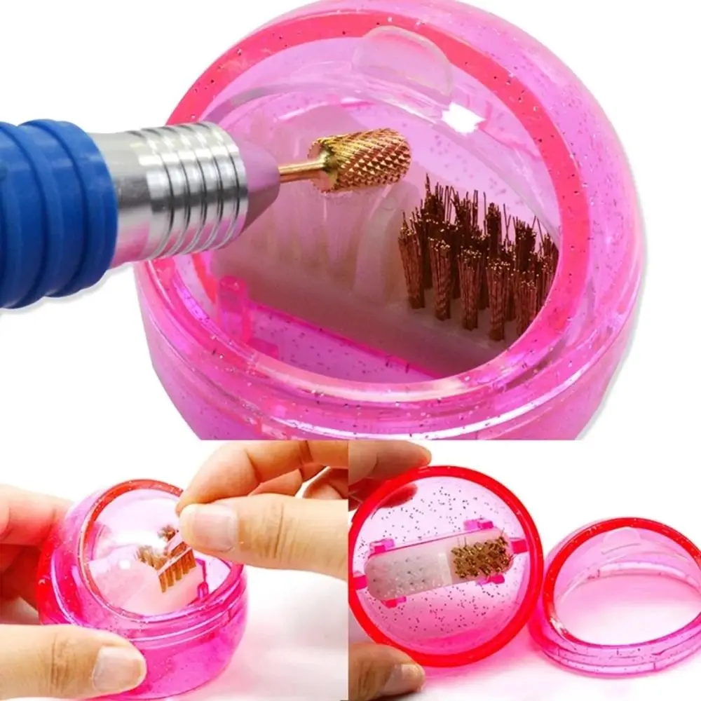 

Brush Nail Art Tool Hard Drill Grinding Cleaner Copper Wire Cleaning Case Nail Drill Bit Cleaning Brush Remove Dust