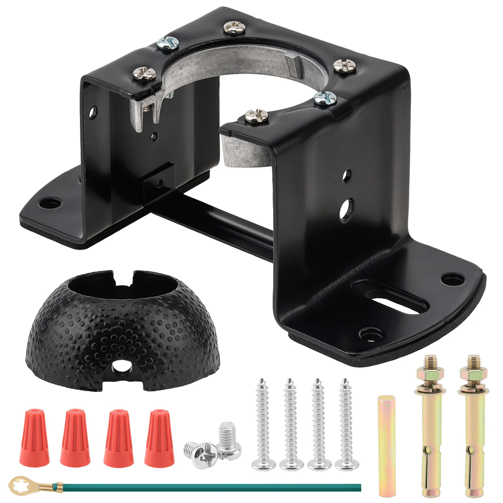 Universal Ceiling Fan Mounting Bracket Kit with Hanger Ball Heavy Duty Steel Mount Fit for 1Inch/4-Inch Boxes Canopy Living Room