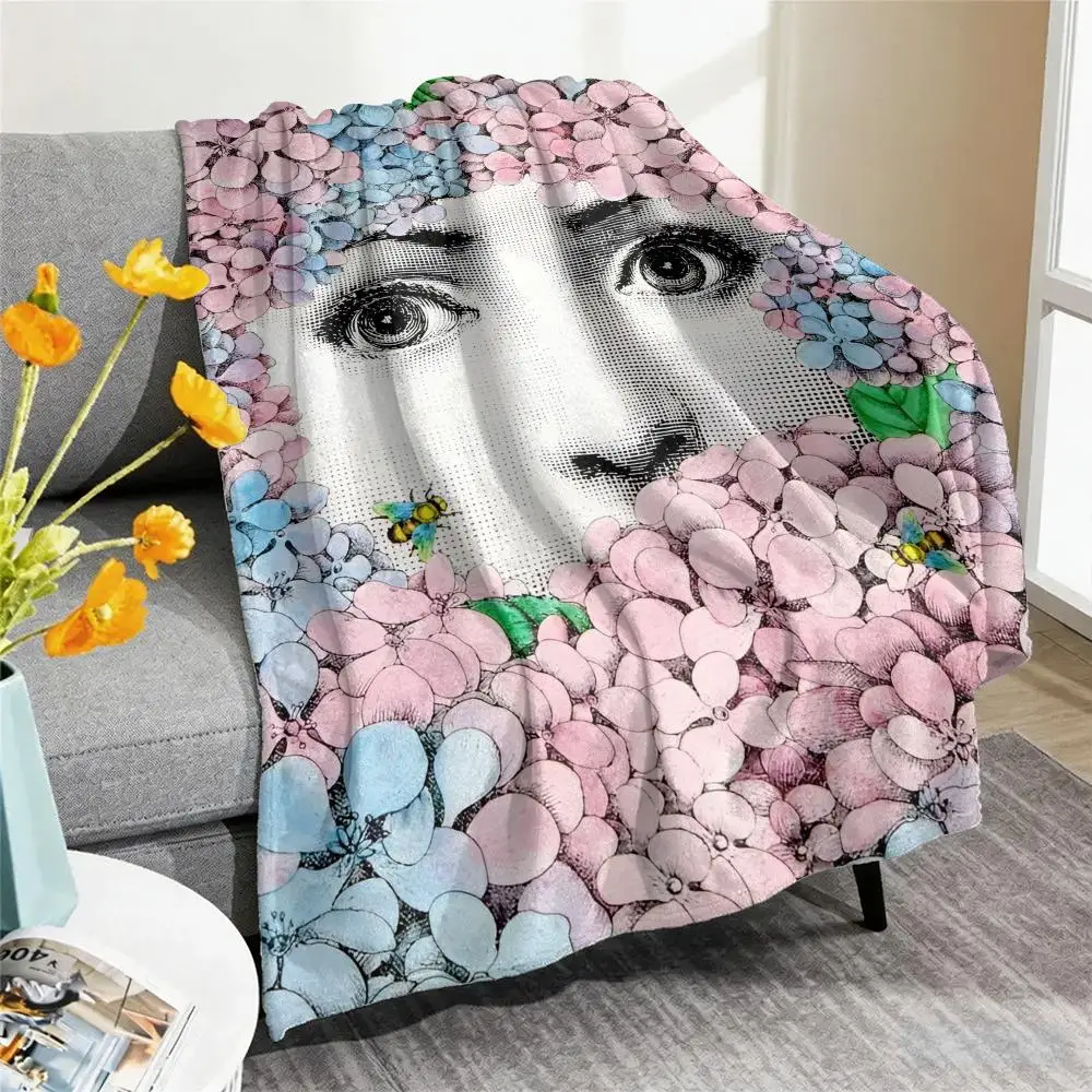 Anime-Kunstdecke für Damen, weiche Flanelldecke, leicht, für den Sommer, für Zuhause, Nickerchen, atmungsaktiv, für Sofa, Bett, gemütliches Reisen