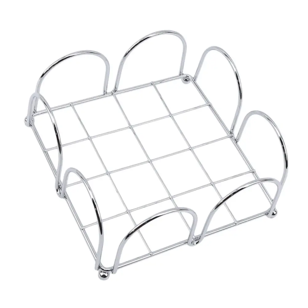 Sturdy Iron Napkin Holder Square Desktop Tissue Dispenser Weighted Arm Prevents Flying Napkins Ideal for Dining Room Kitchen