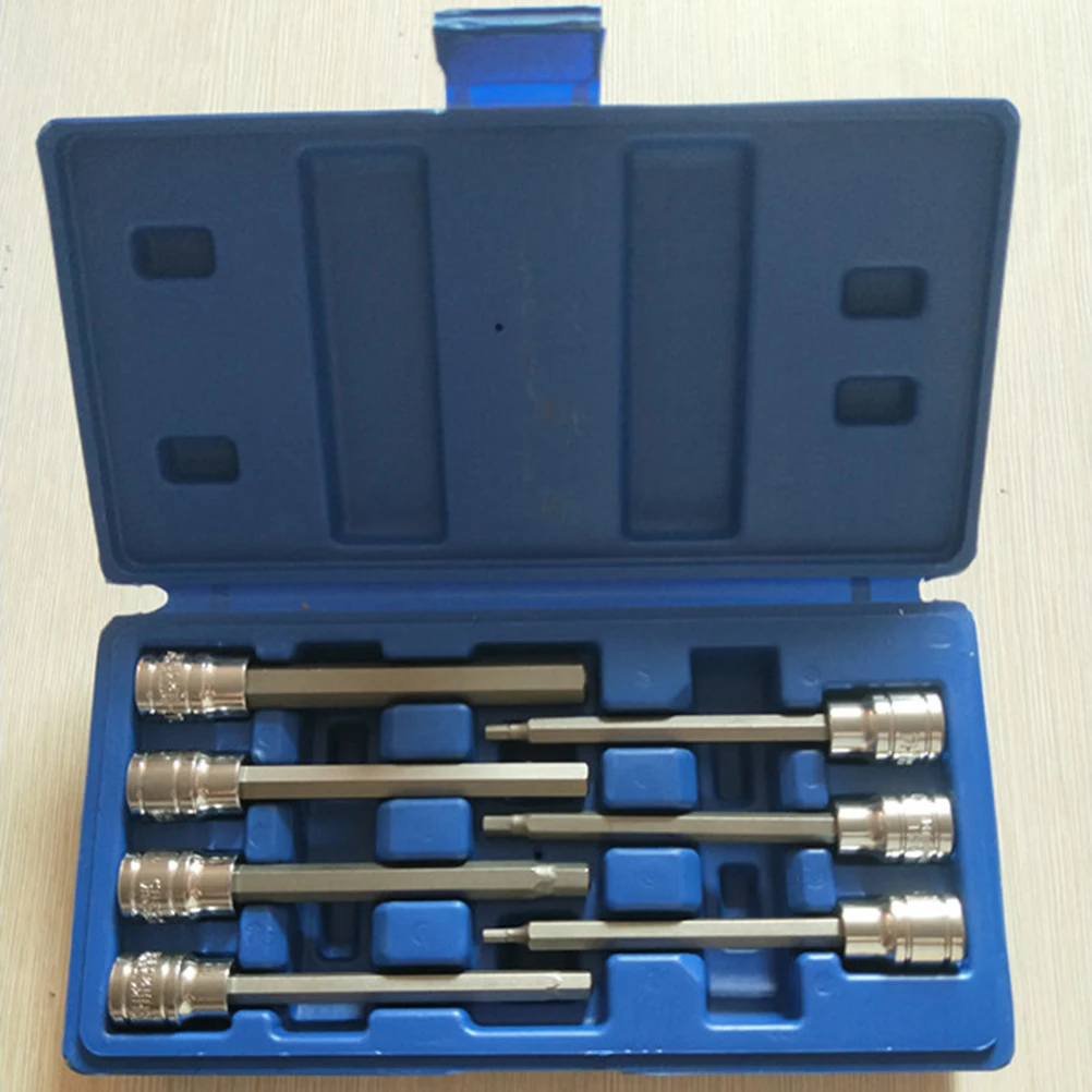 

14 pcs Metric Hex Bit Socket Set Chrome Vanadium Steel Key Sockets 4Mm To 10Mm With Storage Case Hand Tool Kit