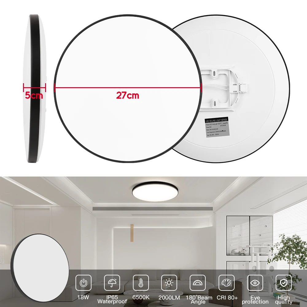 Lampa sufitowa Led oświetlenie panelowe led 110v cienkie okrągłe 30W 18W downlight ciepłe białe oświetlenie sufitowe salon sypialnia oświetlenie