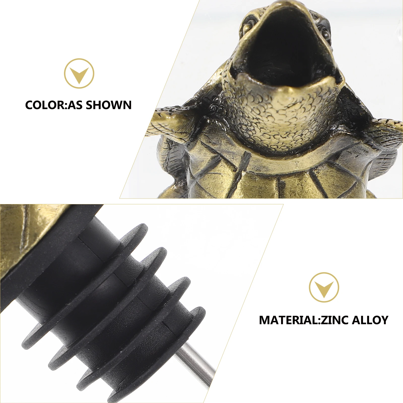 

Simulated Turtle Pourer Zinc Alloy Sea Animal Bottle Pourers for Liquor Olive Oil Dispenser Spouts Metal Pourers