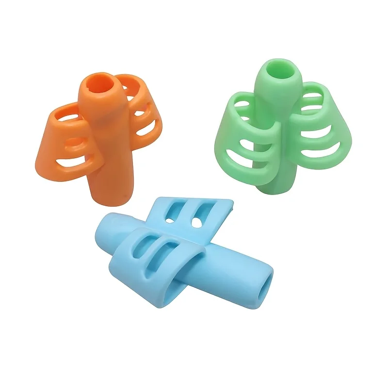 2–8 Stück Silikon-Stifthaltegriffe für Kinder, Grifftrainer für das Schreiben mit zwei Fingern, korrekte Handhaltung, ergonomisch und bequem. – Detail 8