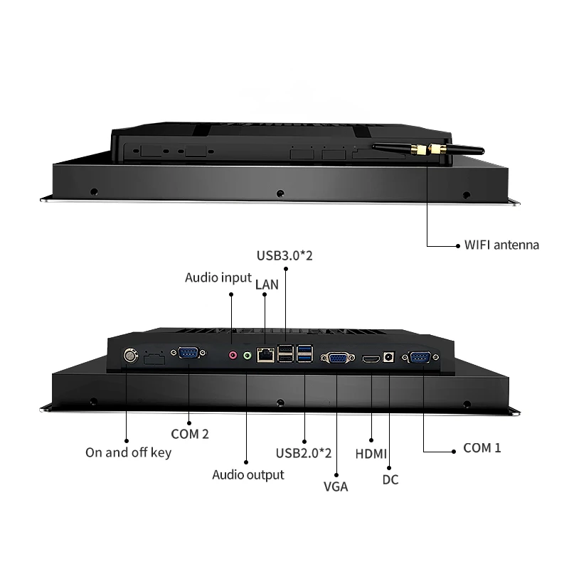 11.6 inch industrial panel touch screen Windows system embedded installation dust-proof waterproof industrial control computer