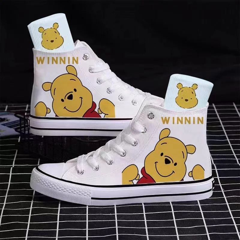 real picture 2025 winnin mickey new plus size man's white Canvas shoes Unique Design Casual drop shipping women's skate shoes