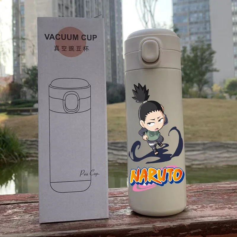 Anime NARUTO Yamanaka Ino Nara Shikamaru Kawaii Cartoon Vacuum Insulated Cup Direct Drinking Water Cup Student Water Cup Gift