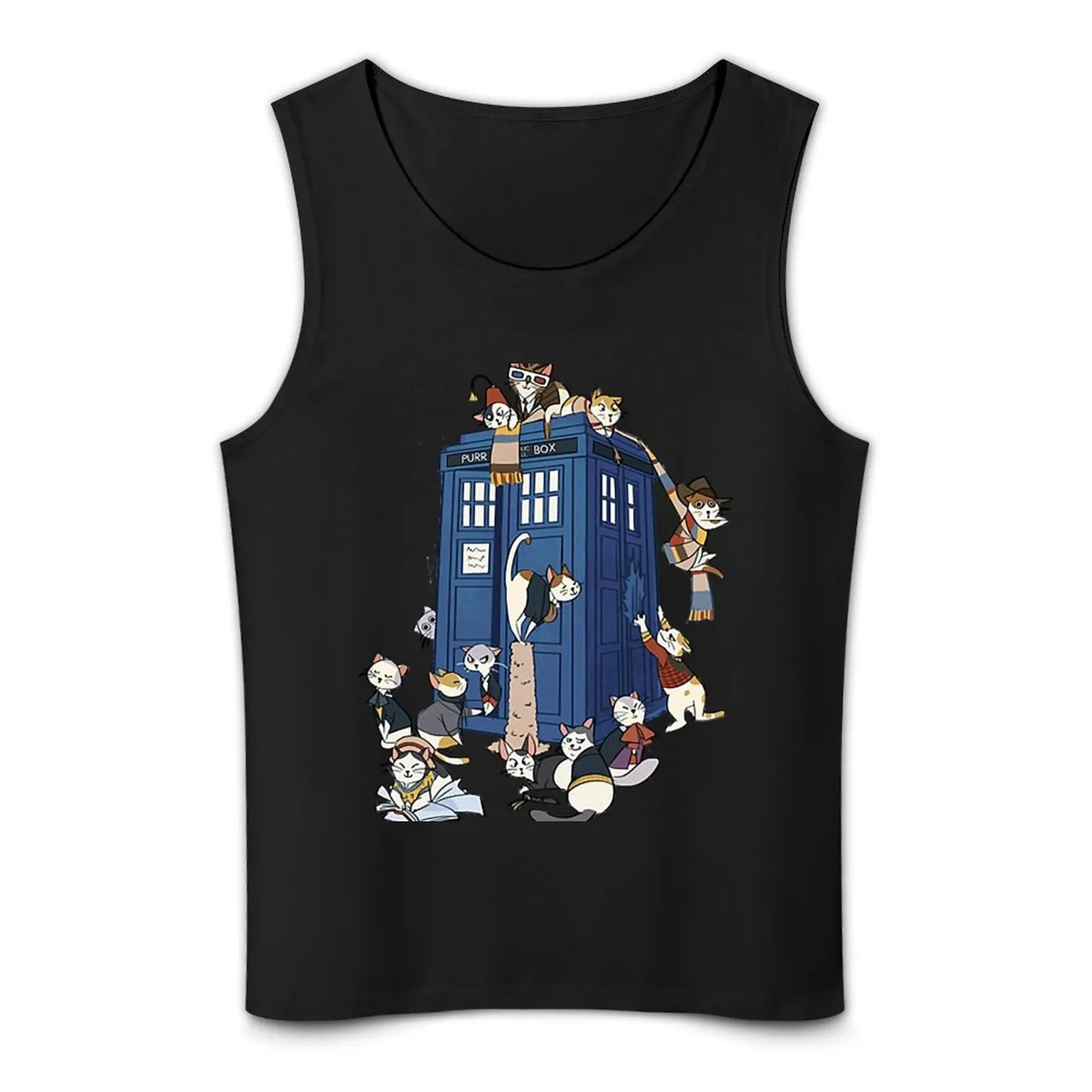 سر 10th الطبيب الهدايا فيلم مروحة تانك الأعلى الصيف العضلات تناسب قميص بلا أكمام رجل مصمم الملابس الرجالية