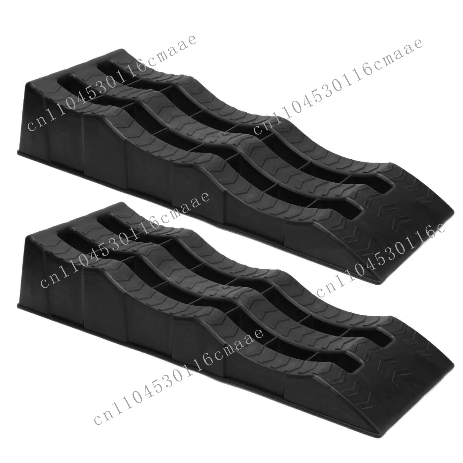 NEW 2PCS Automotive Leveling Ramp - 7716LBS Capacity 3 Different Heights, Long Lasting Use for Travel Trailer RV Truck, Black