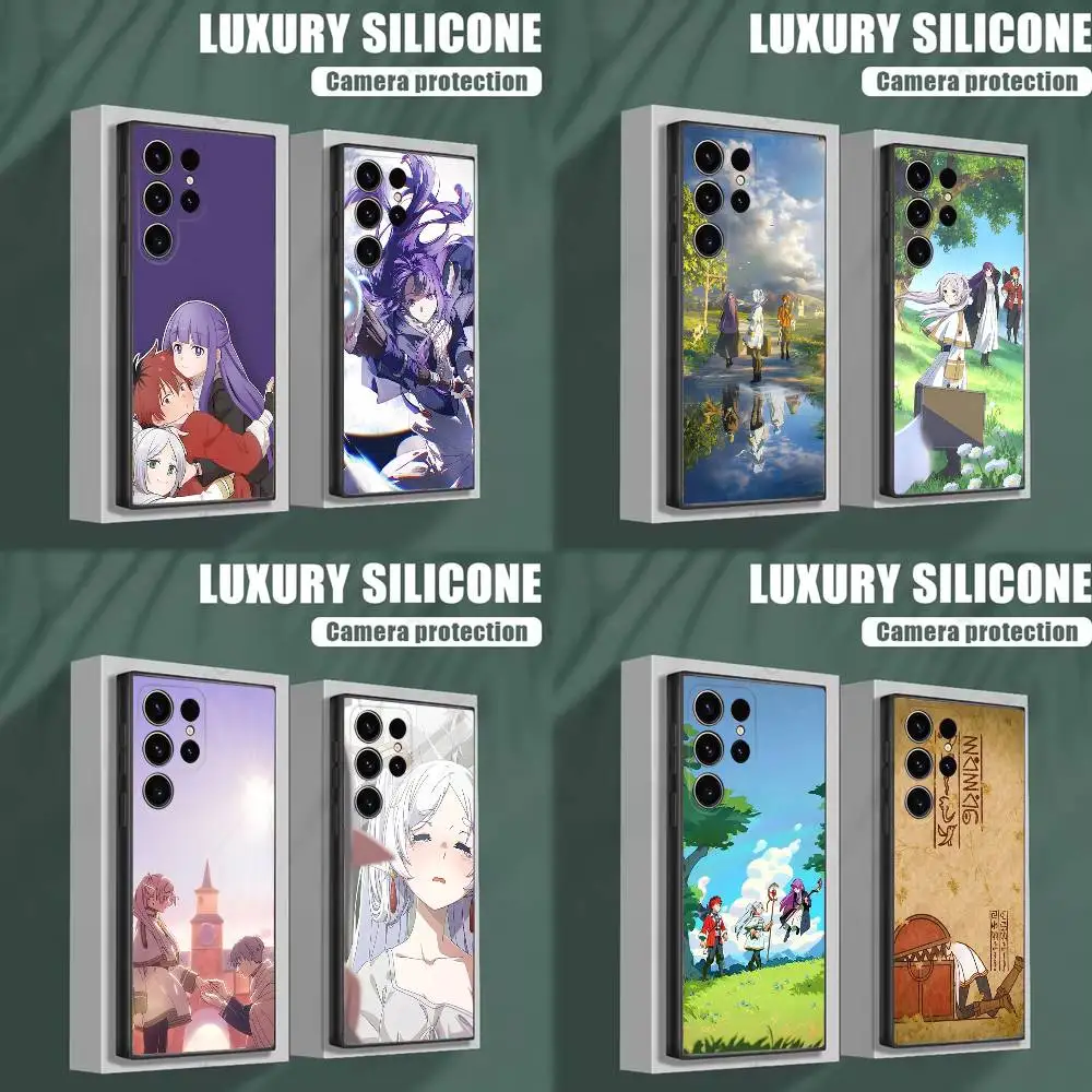 

F-Frieren Sousou Frieren Anime Phone Case For Samsung S25,S24,S23,S22,S21,S20,S10,Ultra,Plus,Lite,FE,Soft Silicone Black Cover