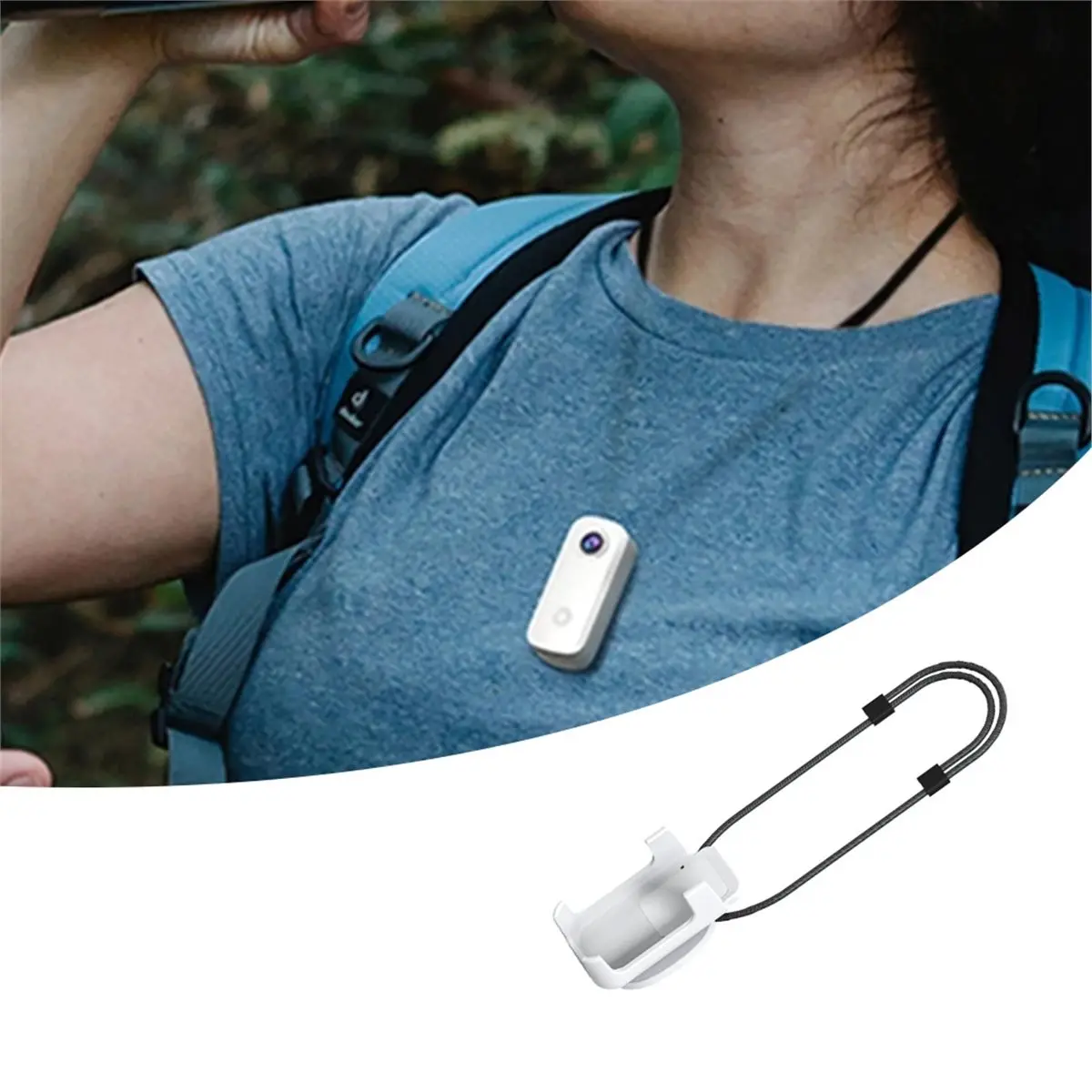 #85T Electronics Accessories,Magnetic Lanyard for C300 Action Camera Adjustable White (White)