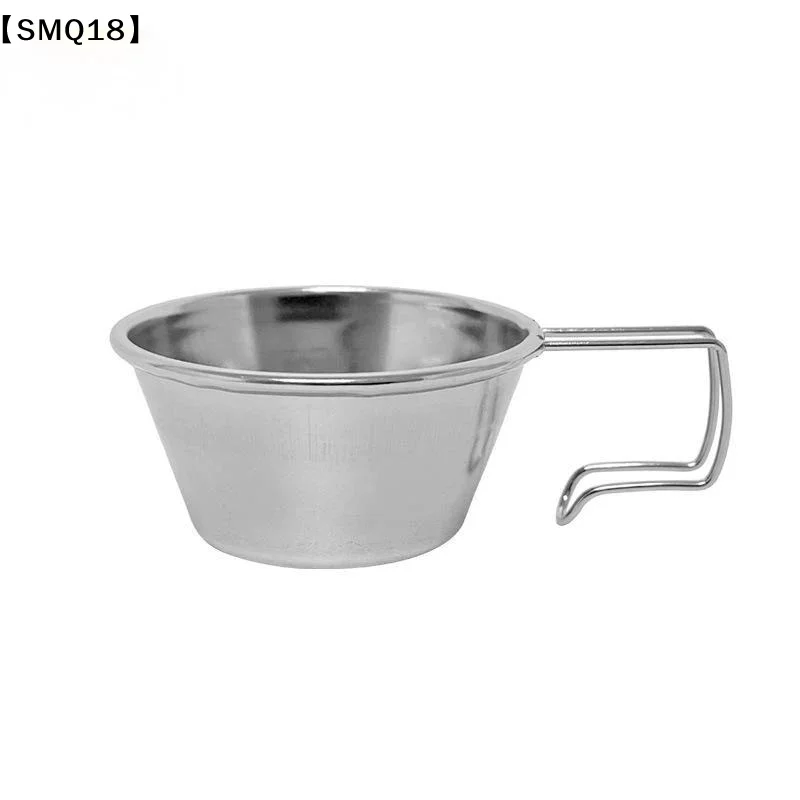 50ML Stainless Steel Mini Cup Portable Hanging Handle Coffee Tea Bowl Lightweight Mug Outdoor Camping Hiking Picnic Travel【SMQ】