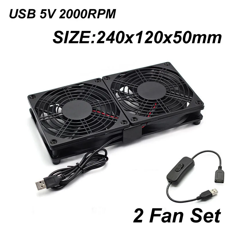 USB cooling fan ultra quiet base bracket router WIFI optical modem set-top box heat sink high wind power