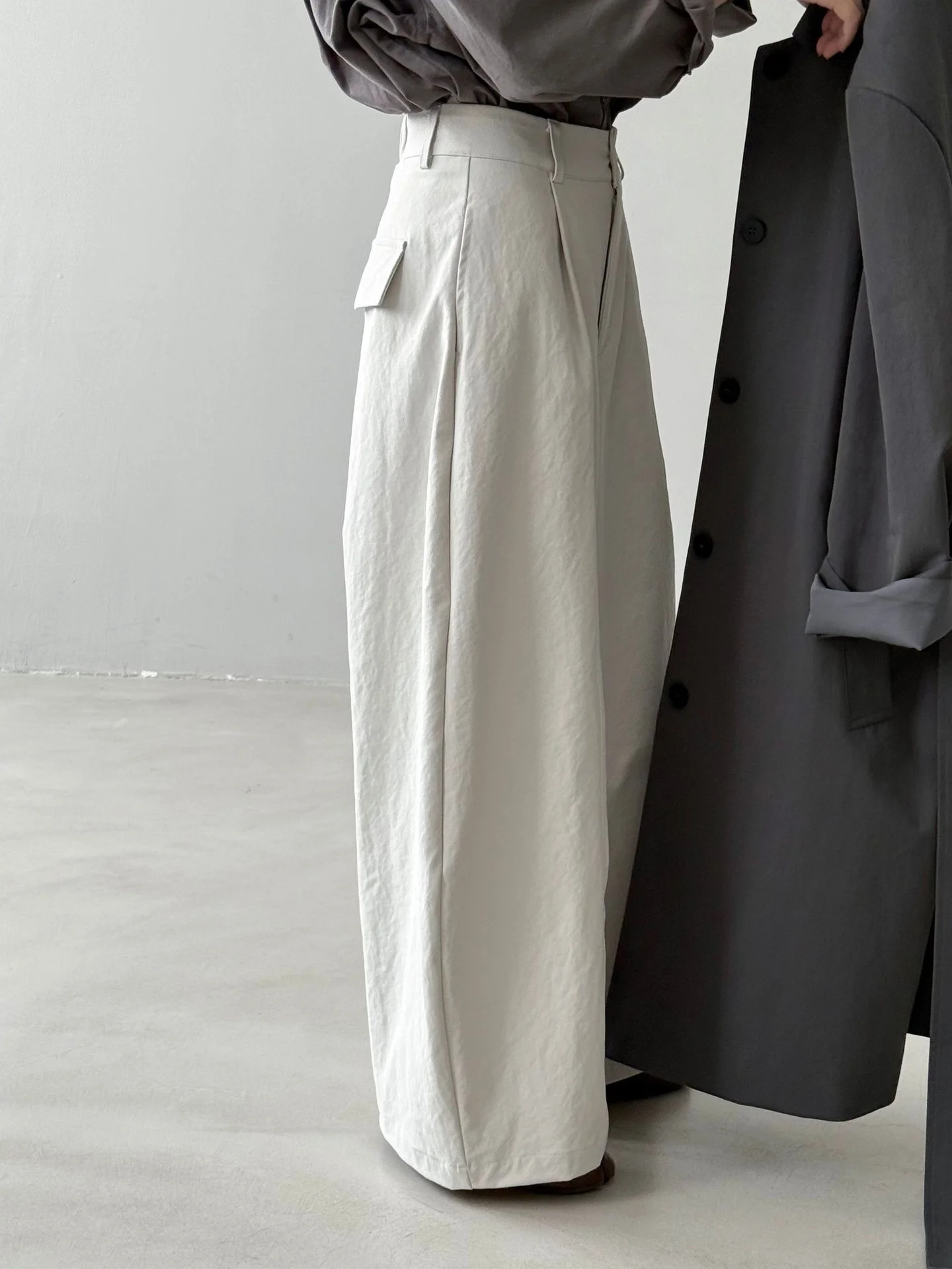 Cintura alta calças de perna larga para mulheres em forma de pêra outono 2025 estilo coreano calças casuais emagrecimento solto ajuste versátil