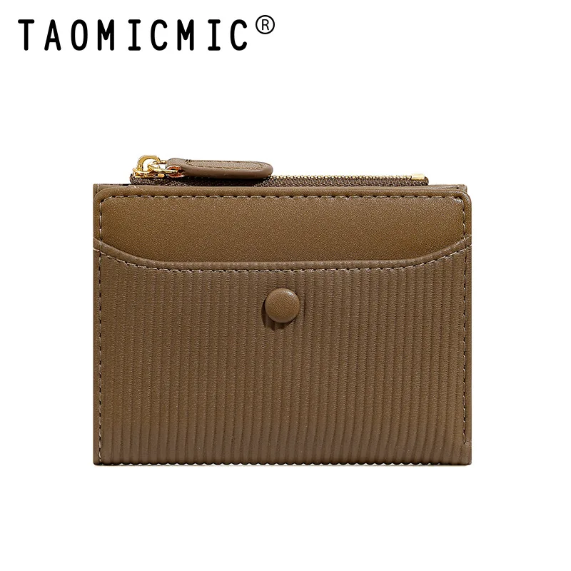 New women's short Pu wallet ins style slim foldable multi-card slot coin purse minimalist money clutch