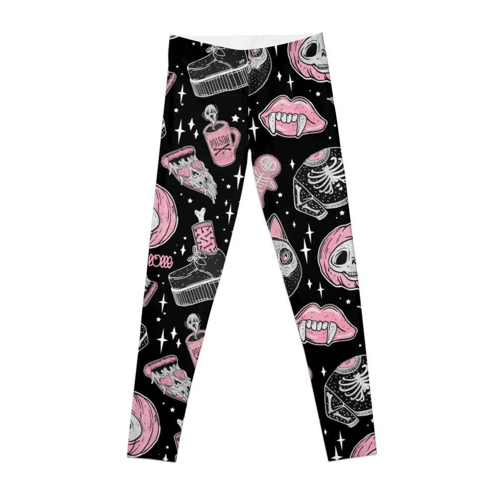 

 SPOOKS or CREEPS   Leggings gym wear push up tights for sports tennis for Womens Leggings